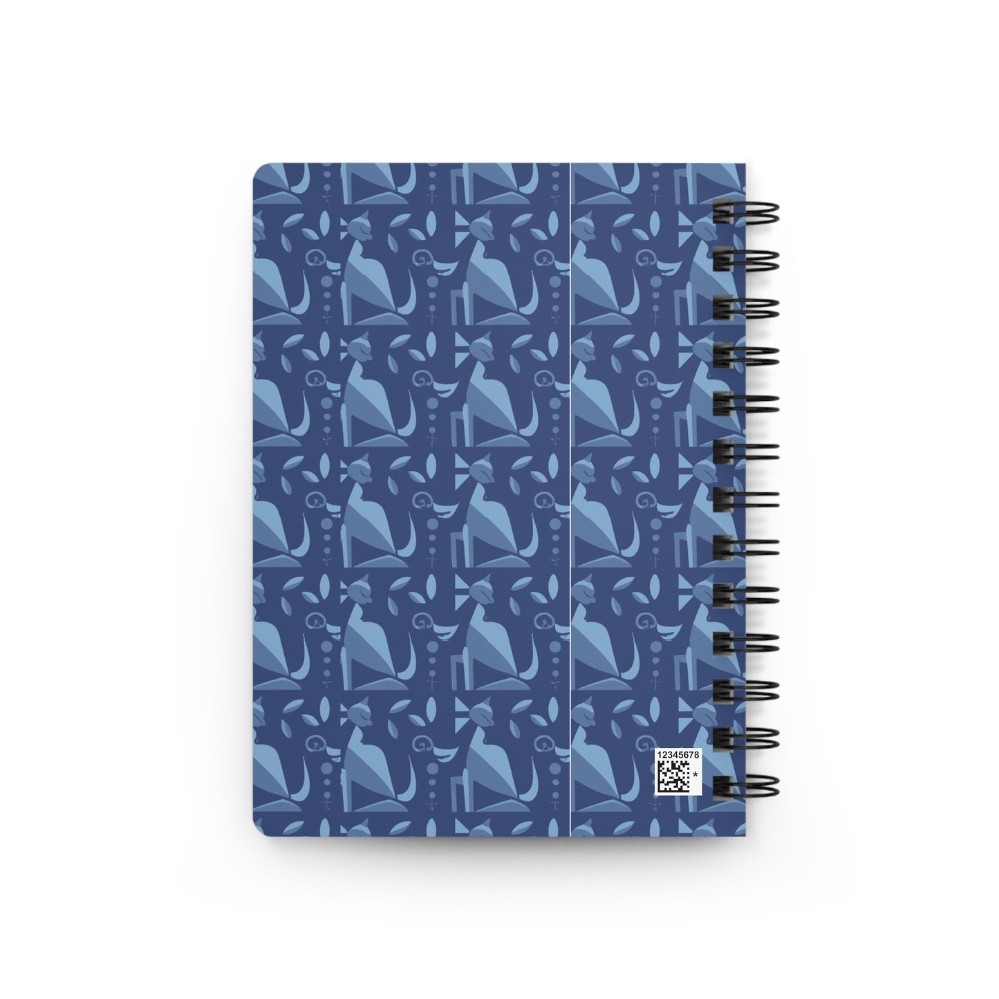 Whiskered Whimsy in Blue - Spiral Bound Journal