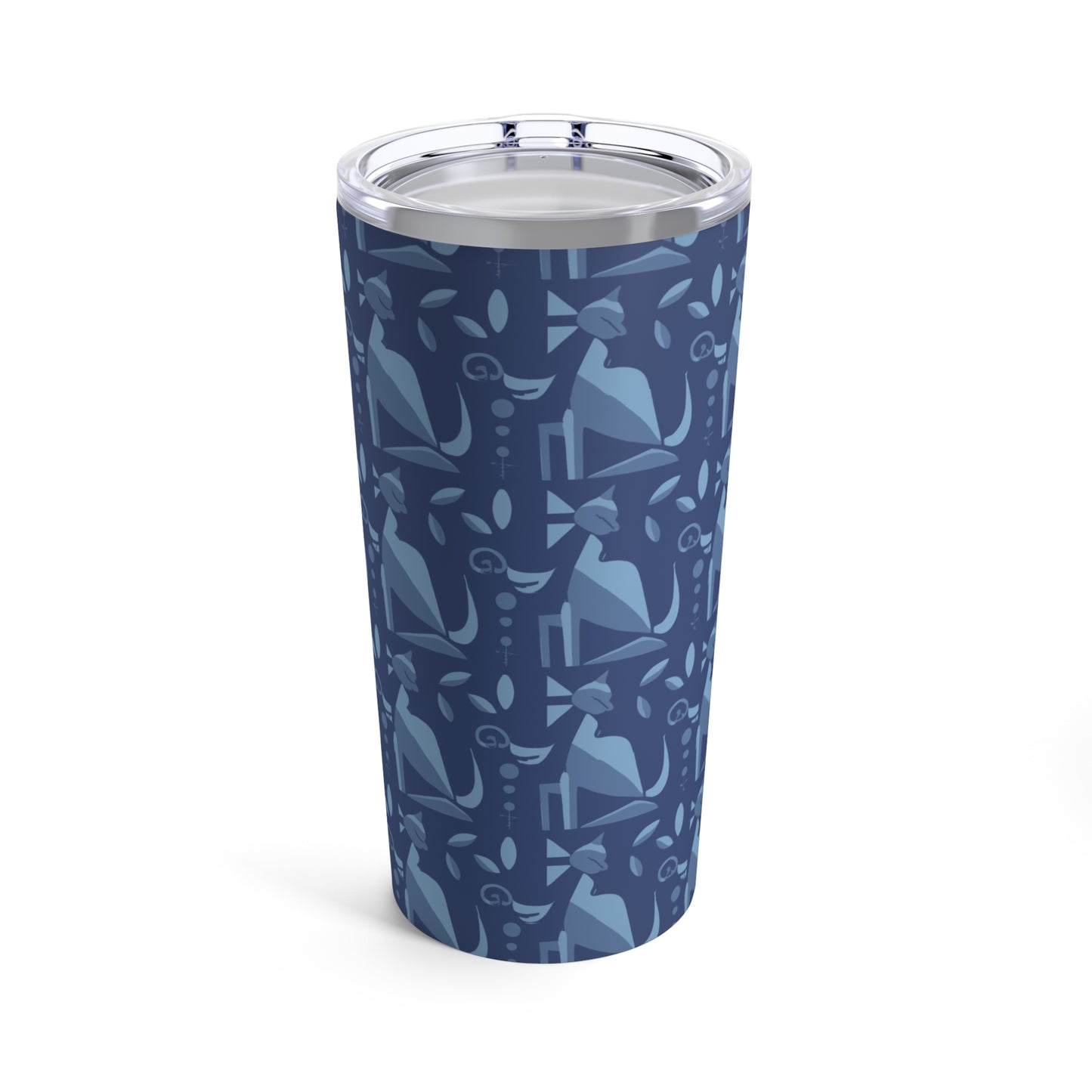 Whiskered Whimsy in Blue - Tumbler 20oz