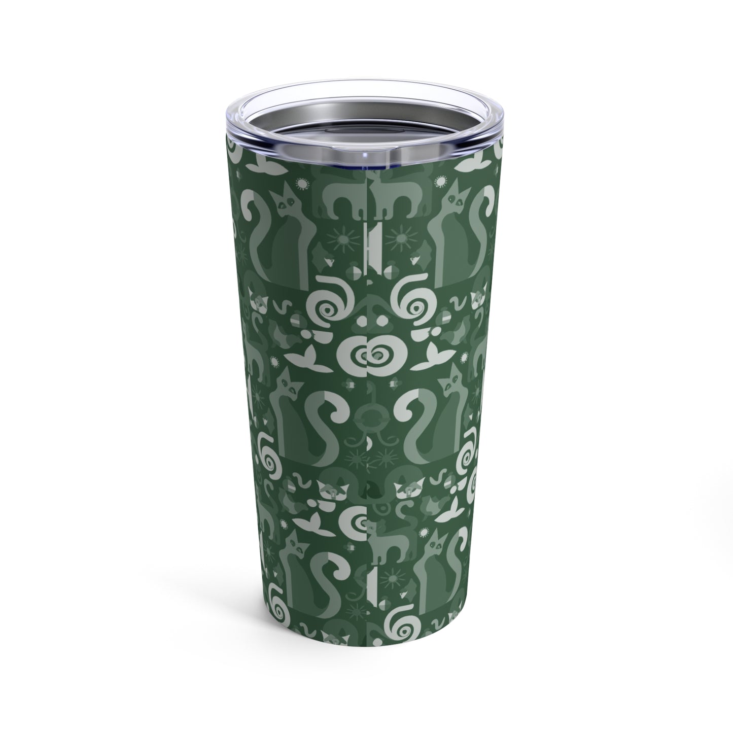 Purrfect Pattern in Green - Tumbler 20oz