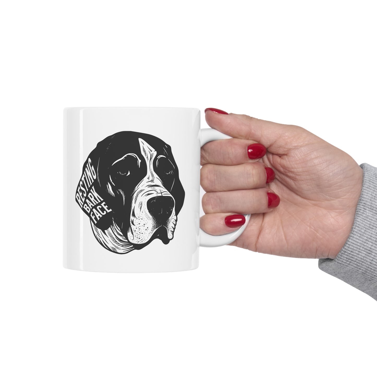 Resting Bark Face- Ceramic Mug 11oz