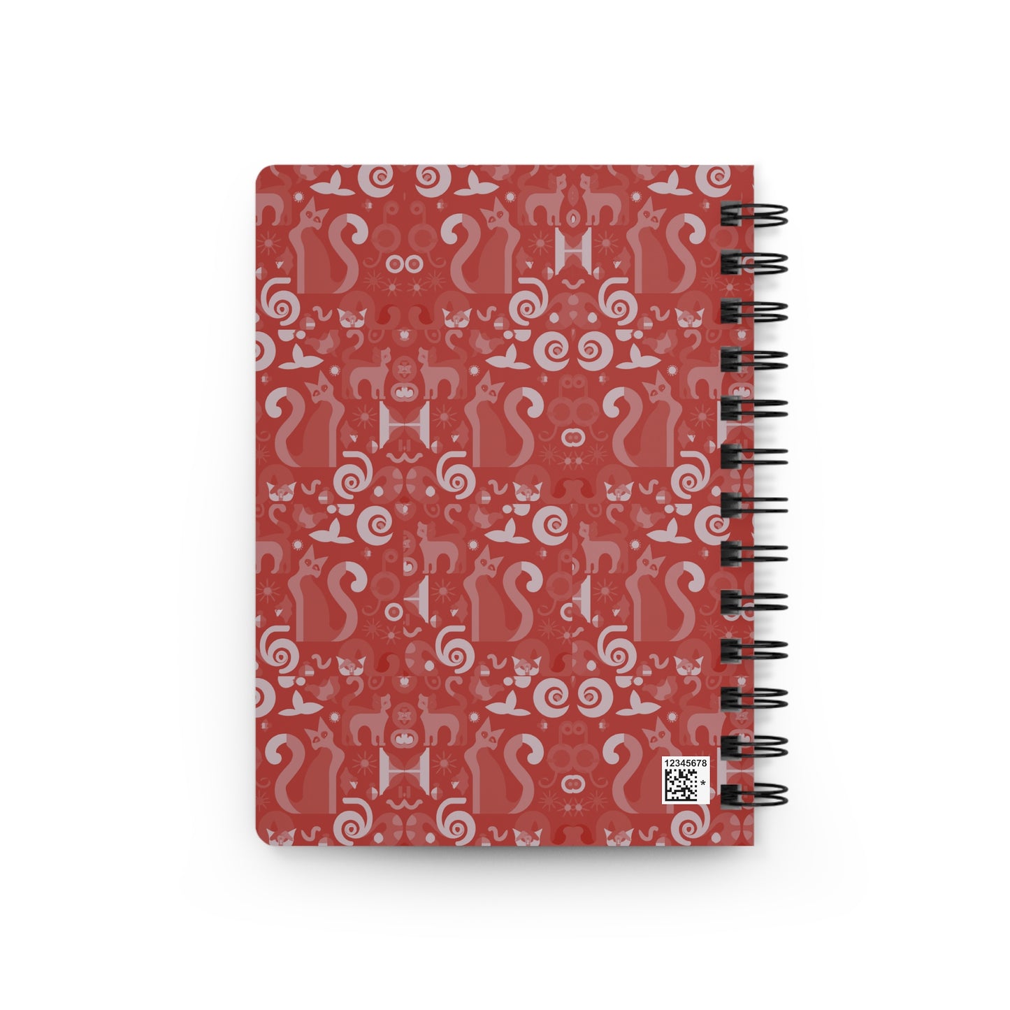 Purrfect Pattern in Cherry  - Spiral Bound Journal