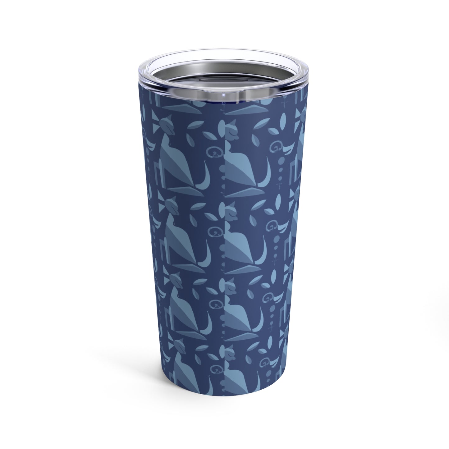 Whiskered Whimsy in Blue - Tumbler 20oz