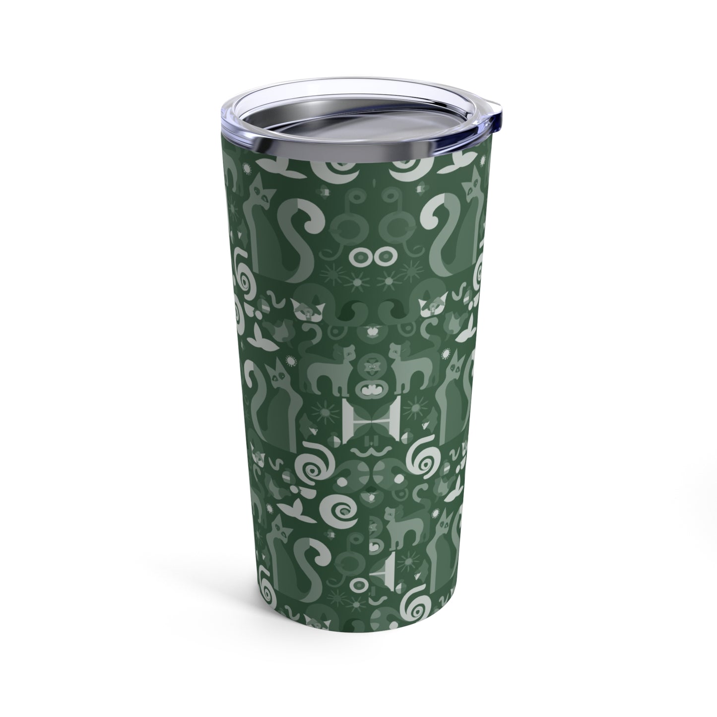 Purrfect Pattern in Green - Tumbler 20oz