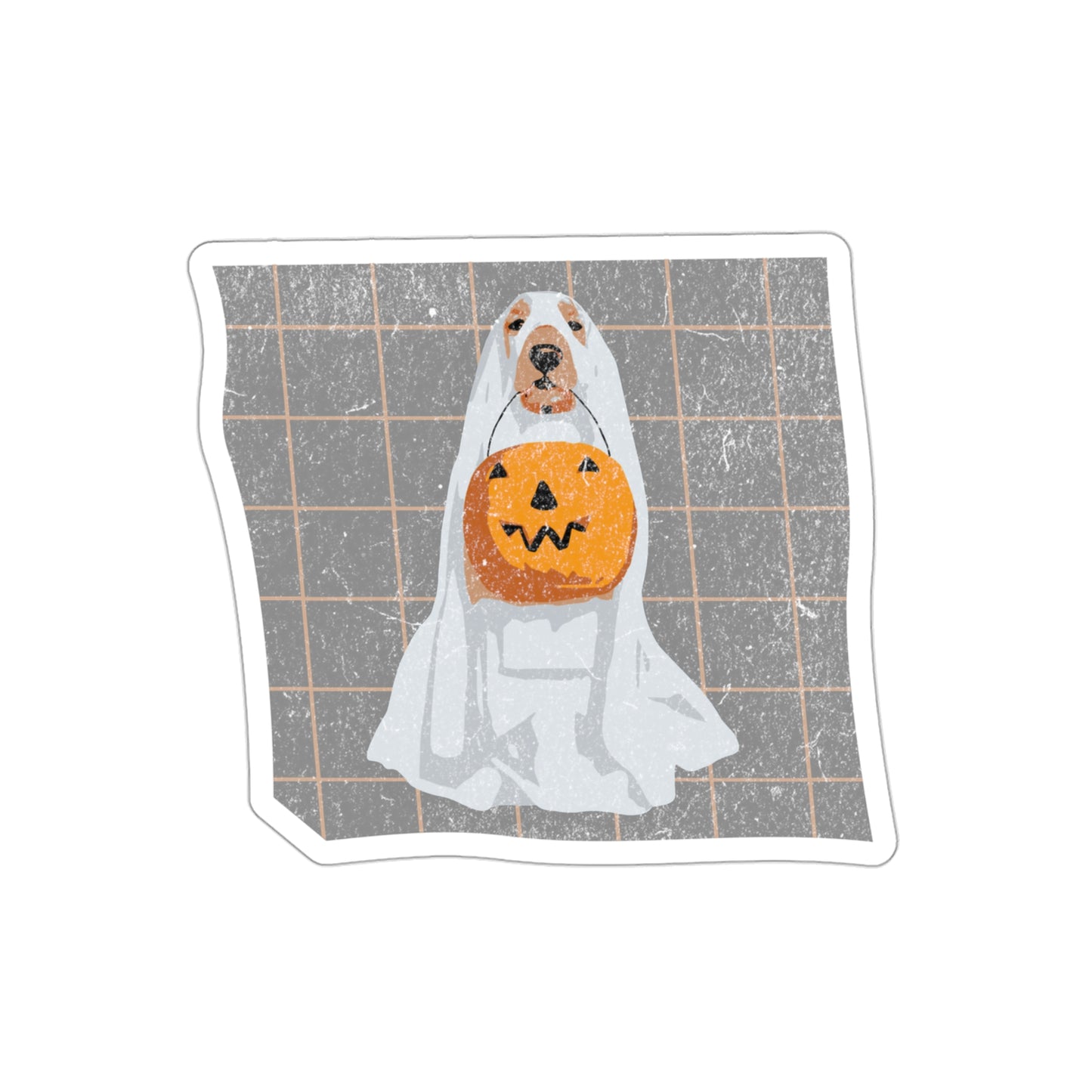 Ghostly Paws Dog - Sticker