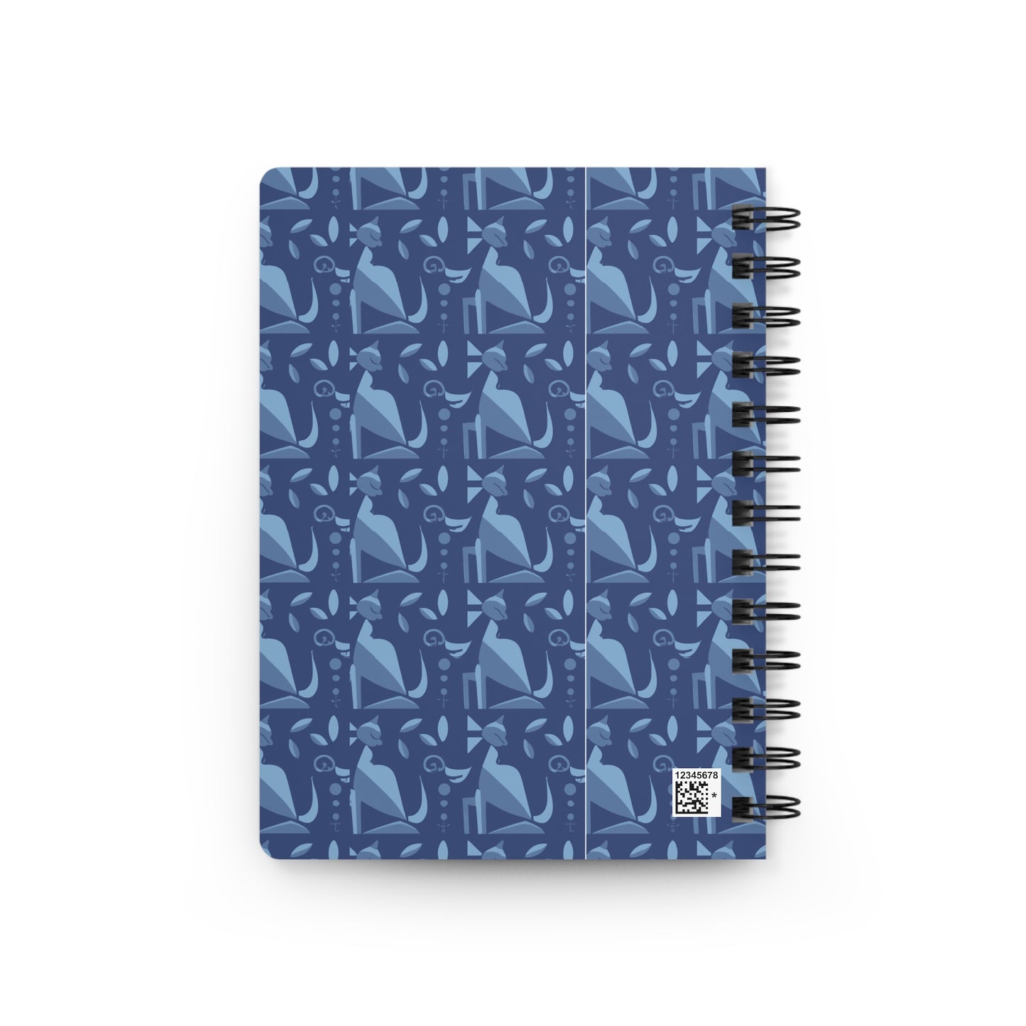 Whiskered Whimsy in Blue  - Spiral Bound Journal