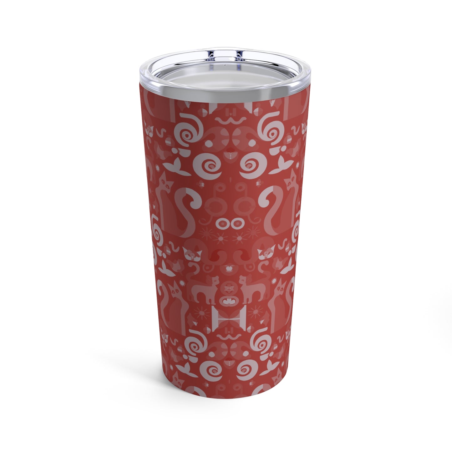 Purrfect Pattern in Red - Tumbler 20oz