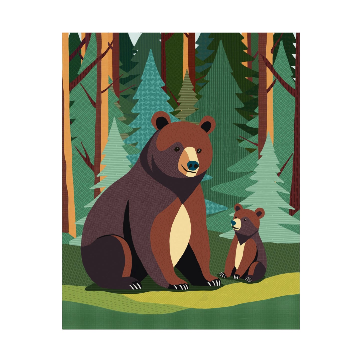 Bear-y Sweet Moments: Momma Bear & Baby Bear (Version 1)