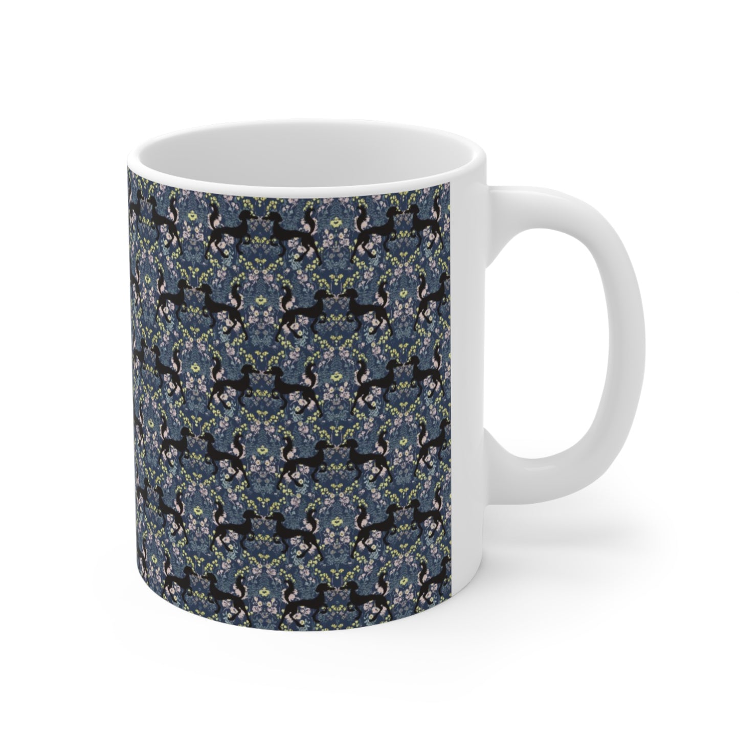 Floral Fusion (Dog Edition) - Ceramic Mug 11oz