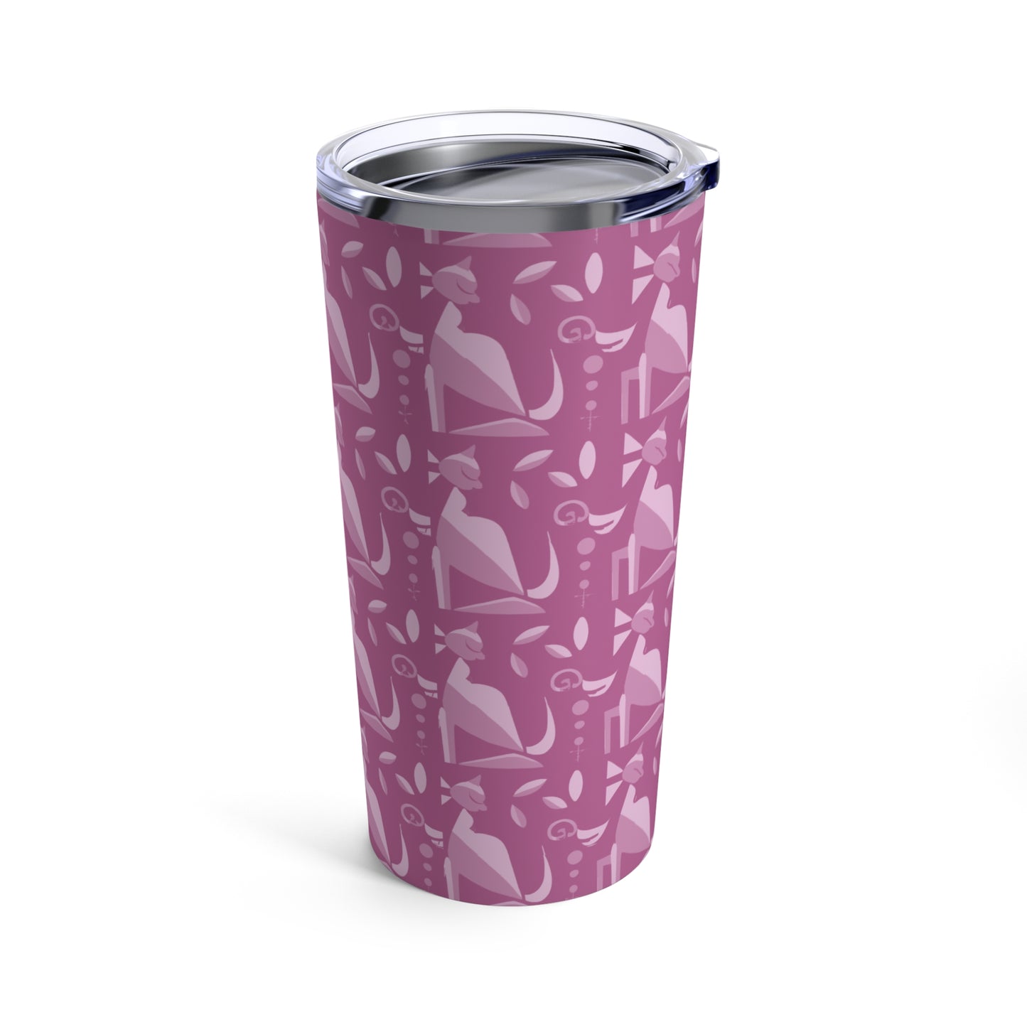 Whiskered Whimsy in Pink - Tumbler 20oz