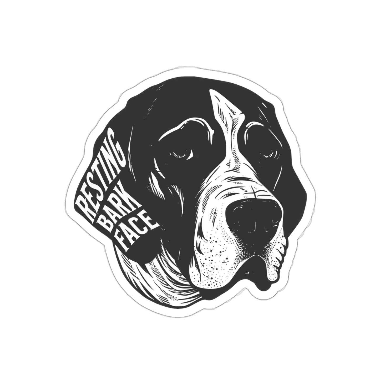 Resting Bark Face - Sticker