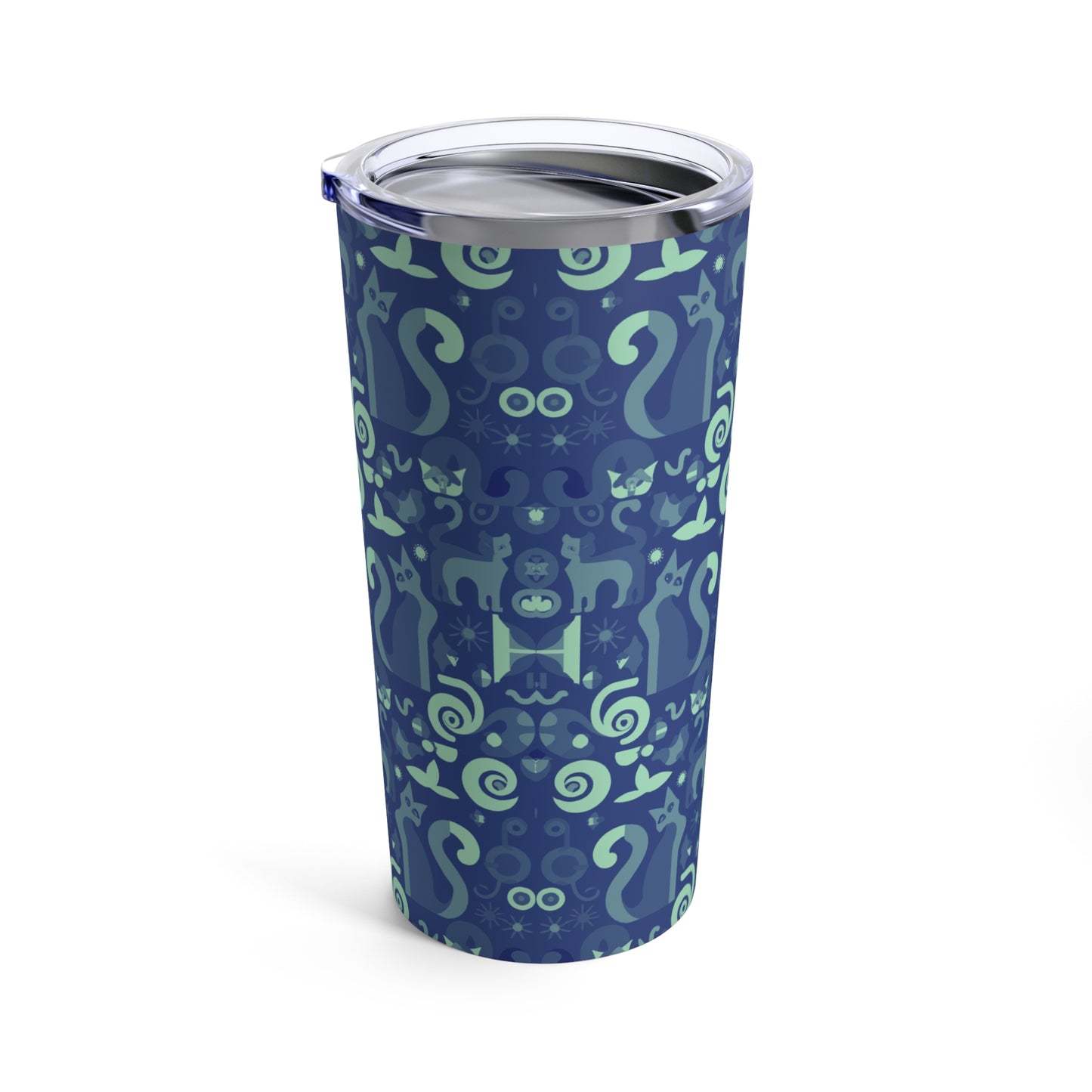 Purrfect Pattern in Blue - Tumbler 20oz