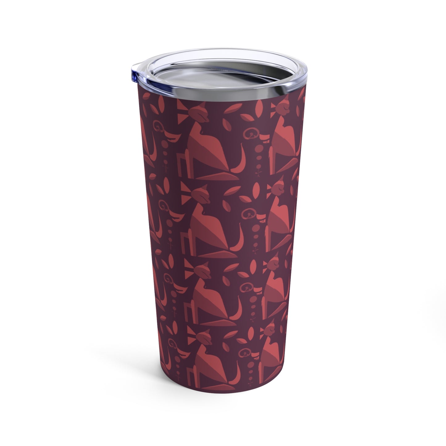 Whiskered Whimsy in Violet - Tumbler 20oz