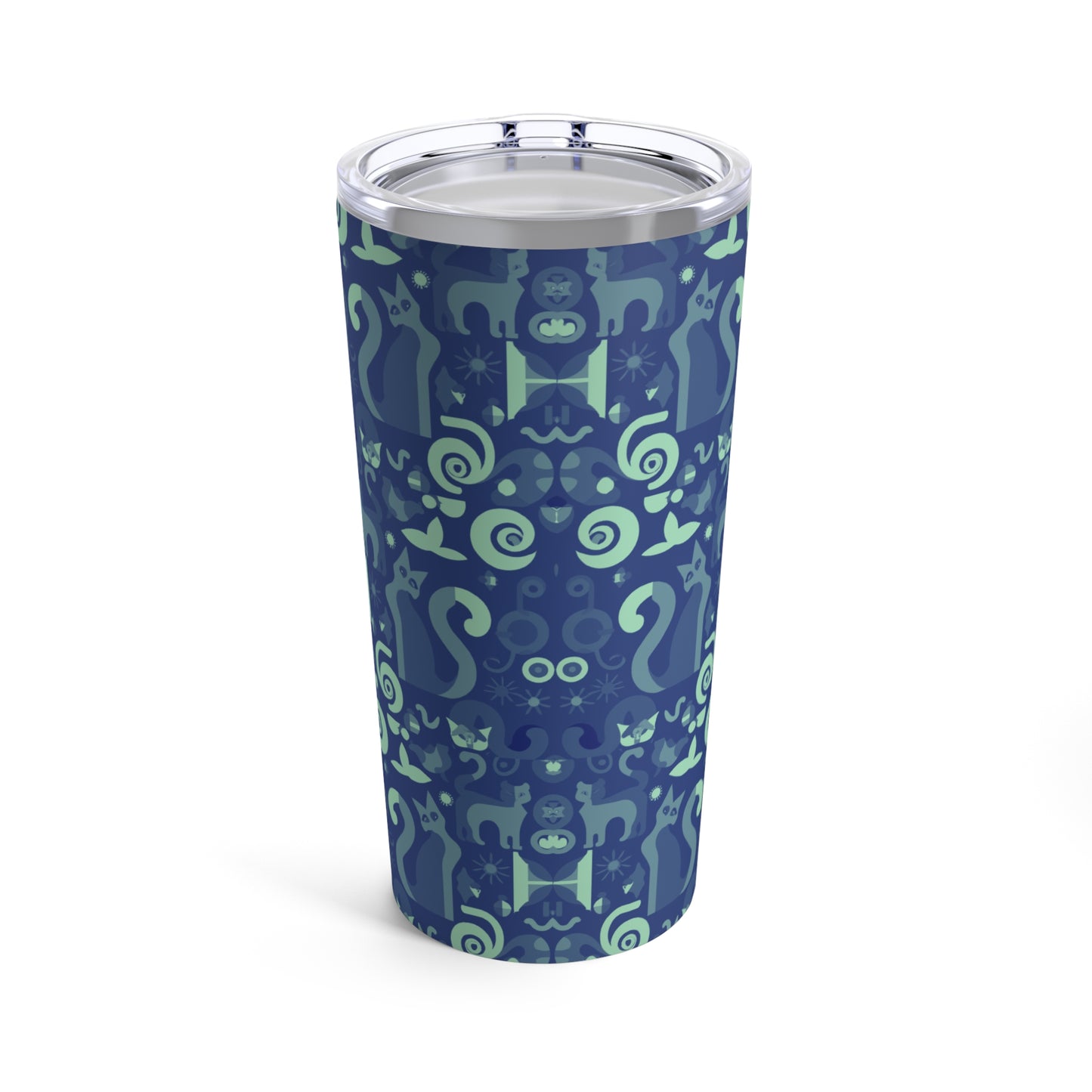 Purrfect Pattern in Blue - Tumbler 20oz