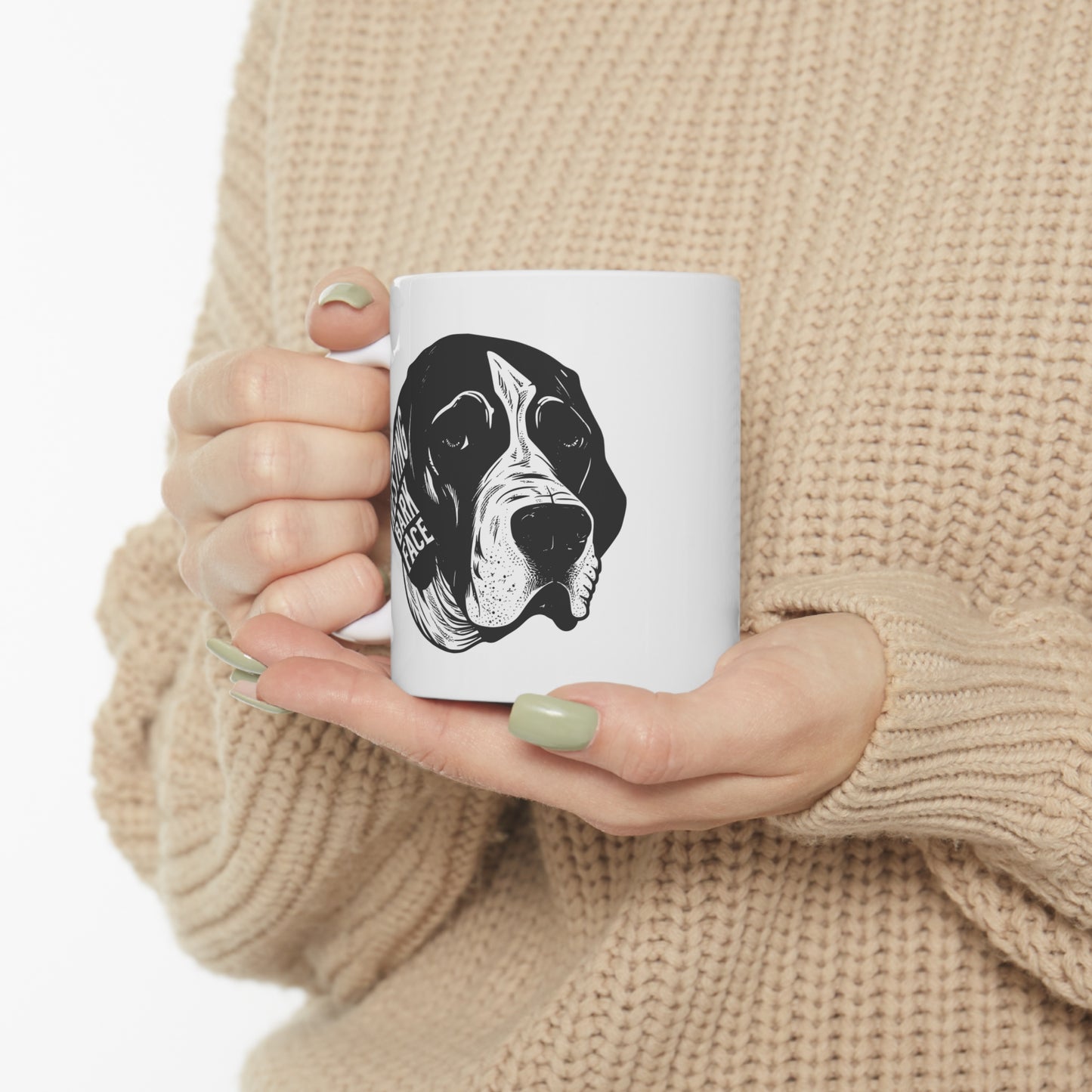 Resting Bark Face- Ceramic Mug 11oz