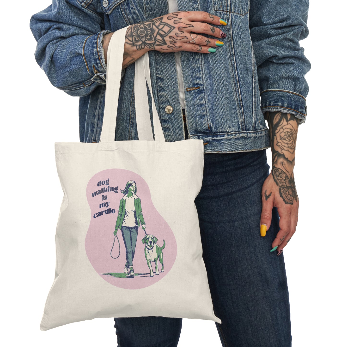 "Dog Walking Is My Cardio" Tote Bag