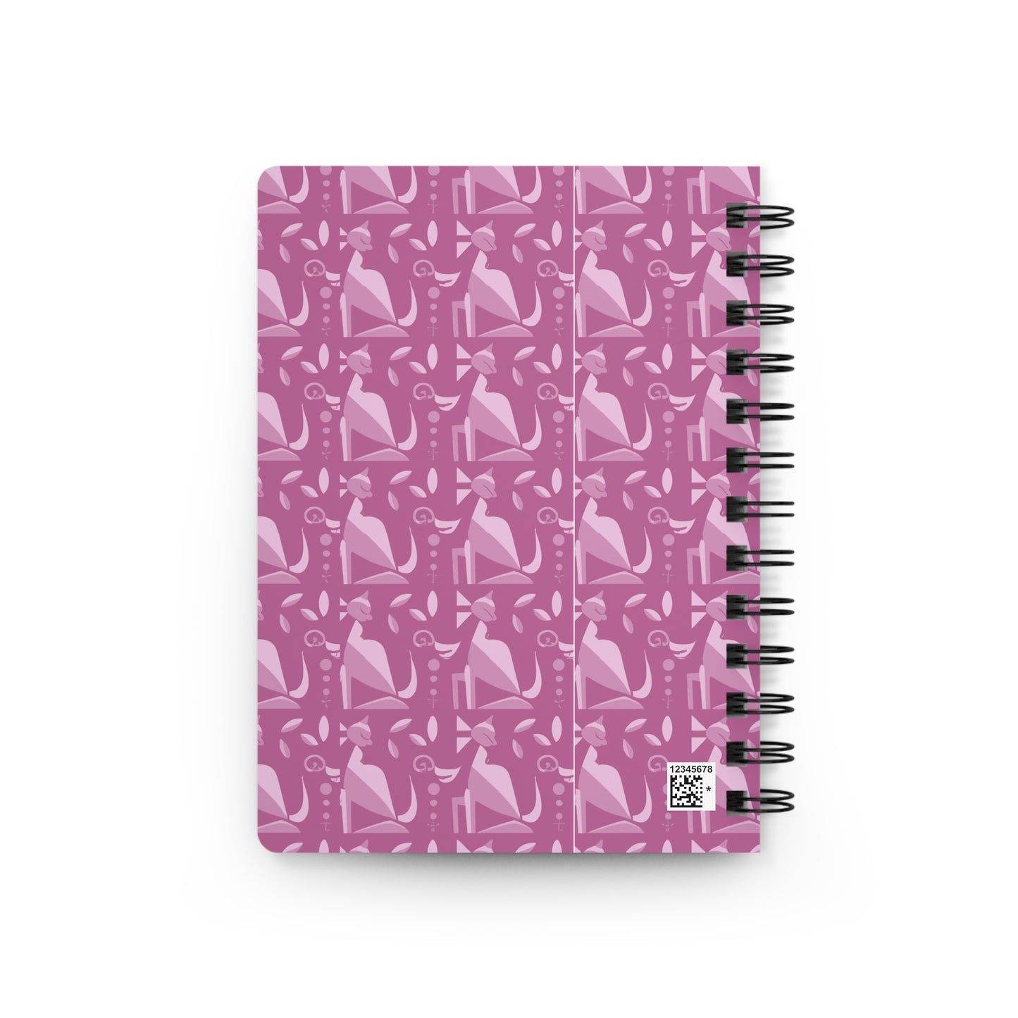 Whiskered Whimsy in Pink  - Spiral Bound Journal