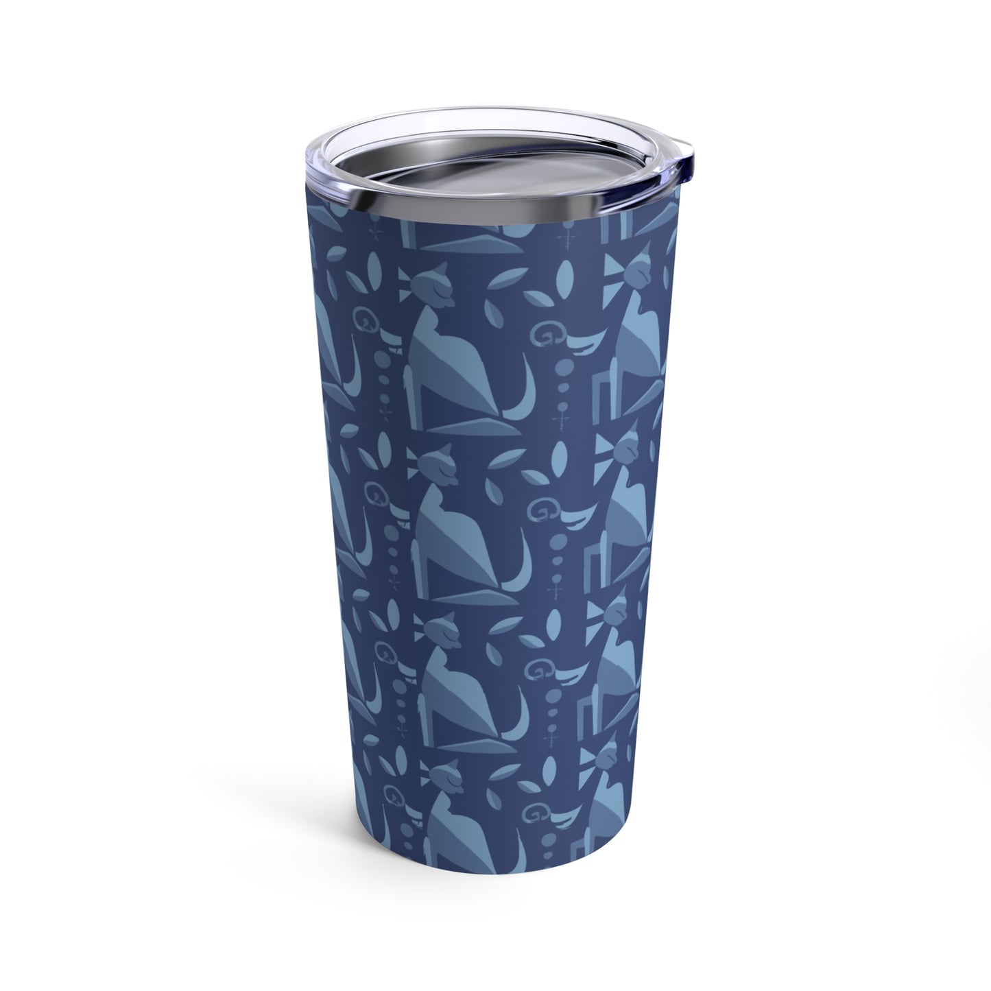 Whiskered Whimsy in Blue - Tumbler 20oz