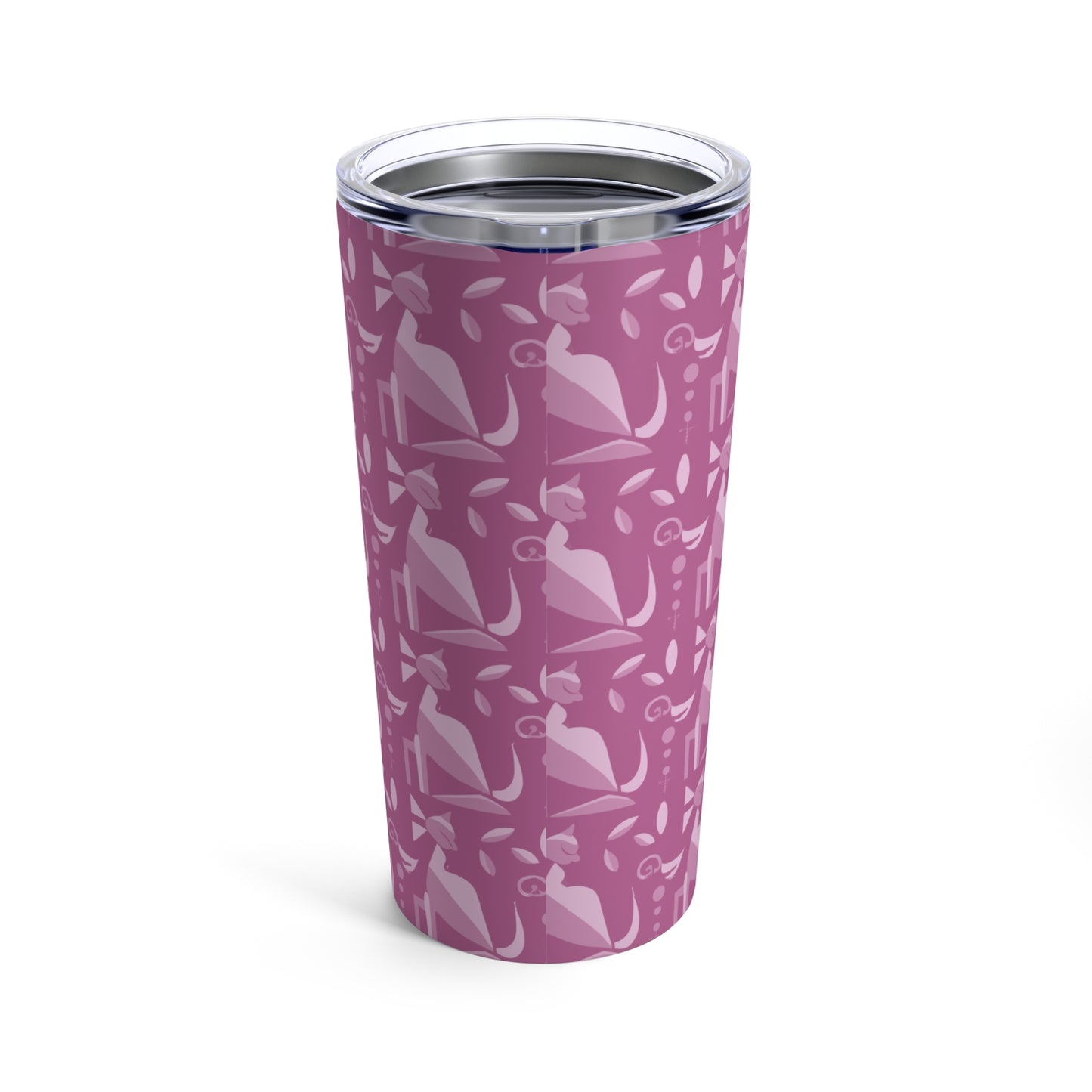 Whiskered Whimsy in Pink - Tumbler 20oz