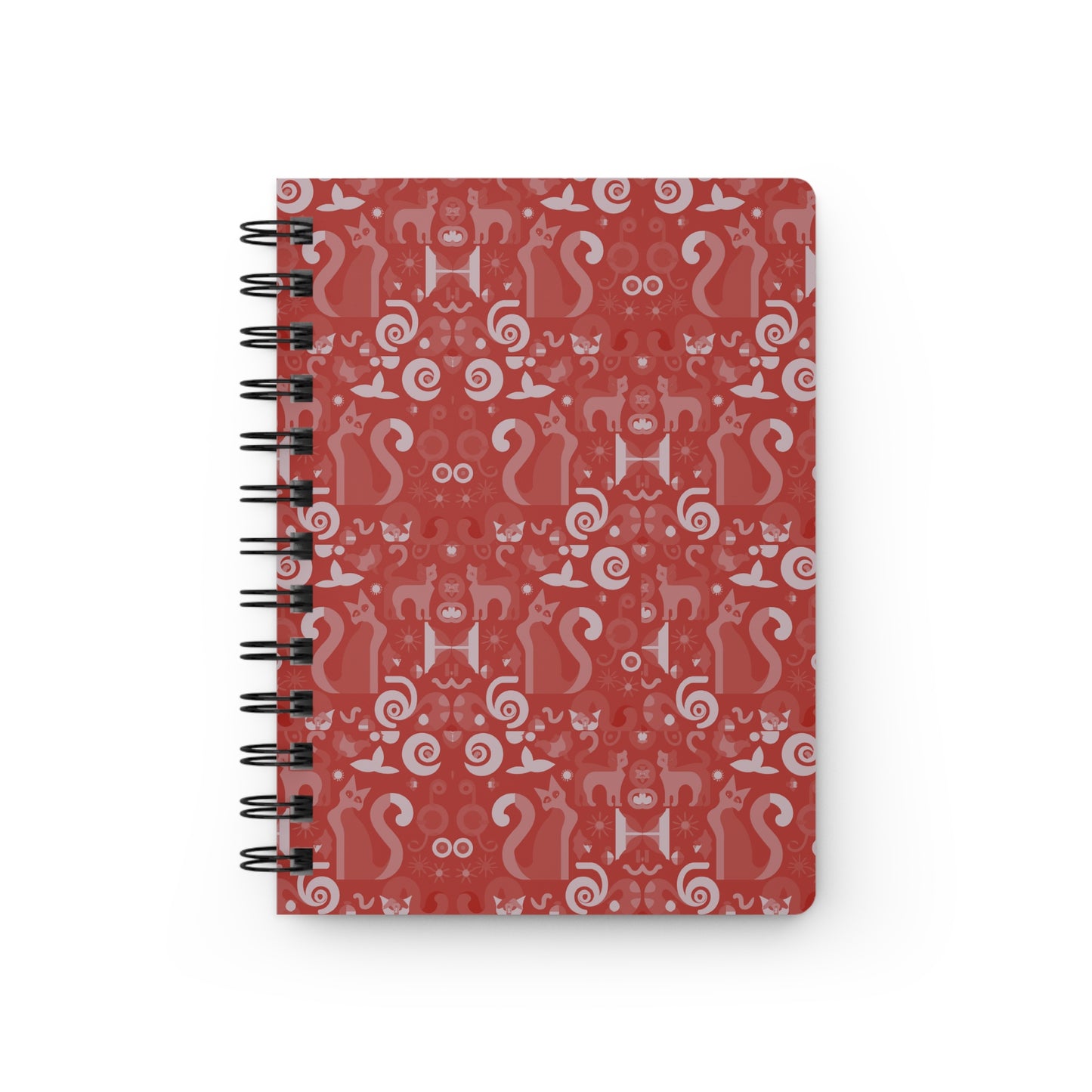 Purrfect Pattern in Cherry  - Spiral Bound Journal