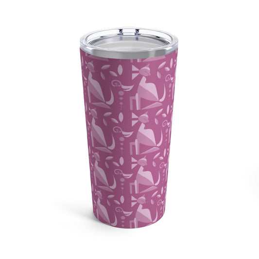 Whiskered Whimsy in Pink - Tumbler 20oz