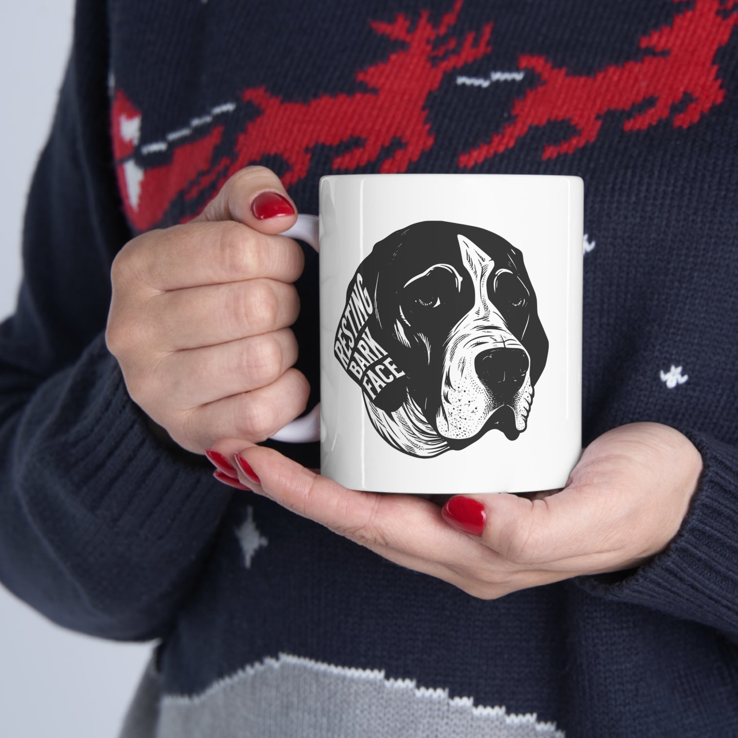 Resting Bark Face- Ceramic Mug 11oz