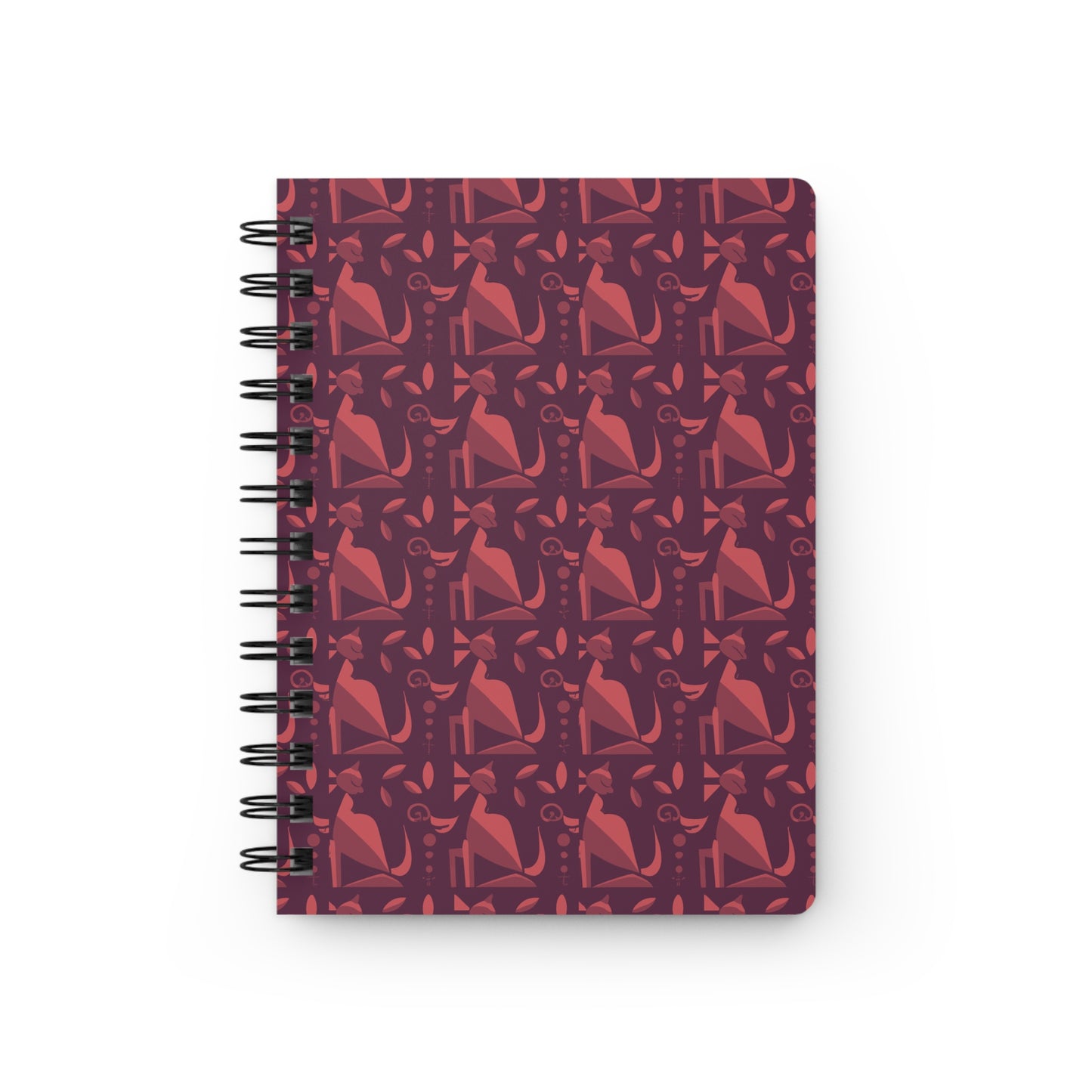 Whiskered Whimsy in Violet  - Spiral Bound Journal