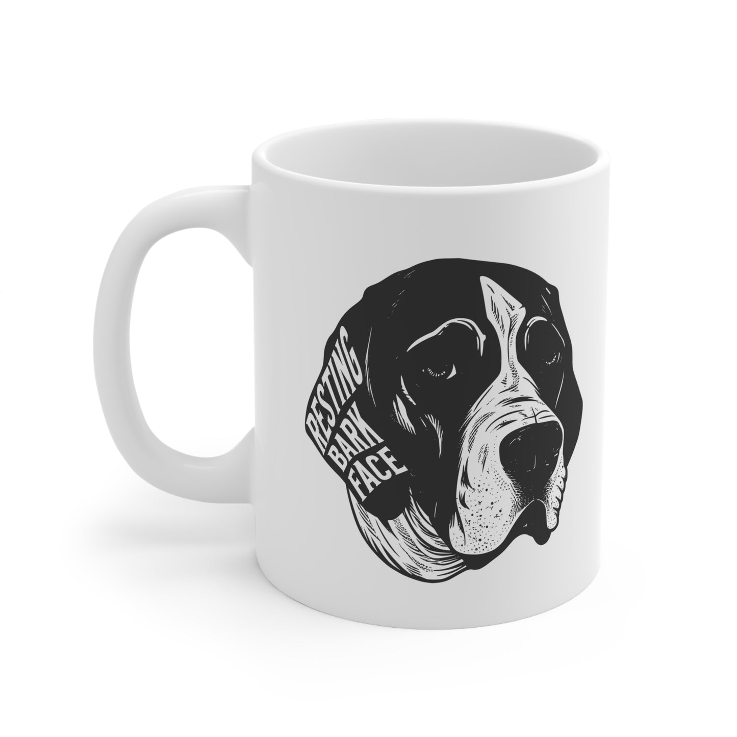 Resting Bark Face- Ceramic Mug 11oz