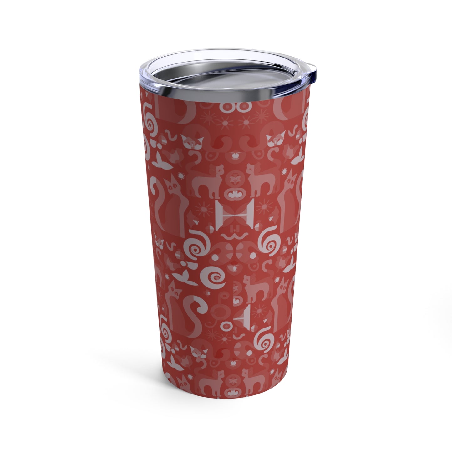 Purrfect Pattern in Red - Tumbler 20oz