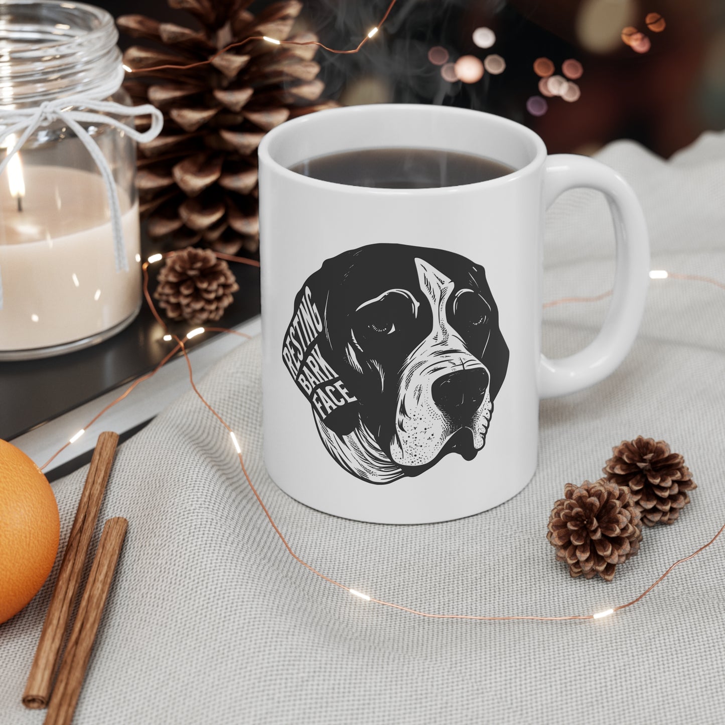 Resting Bark Face- Ceramic Mug 11oz