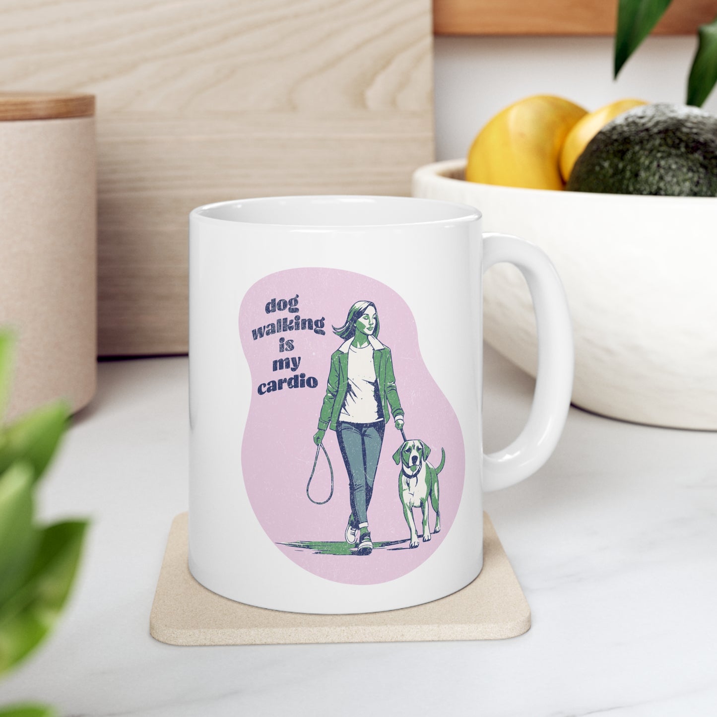 Dog Walking Is My Cardio - Ceramic Mug 11oz