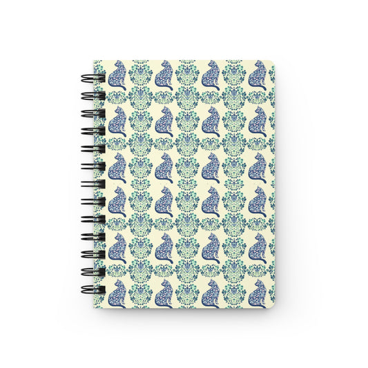 Floral Fusion (Cat Edition) - Spiral Bound Journal