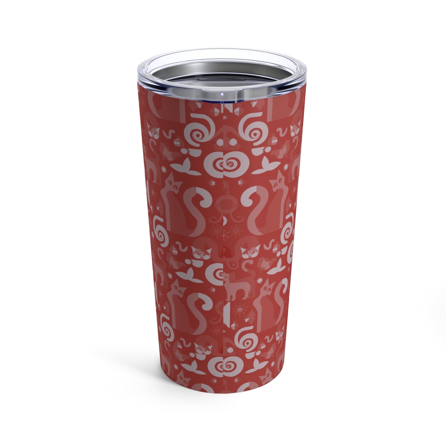 Purrfect Pattern in Red - Tumbler 20oz