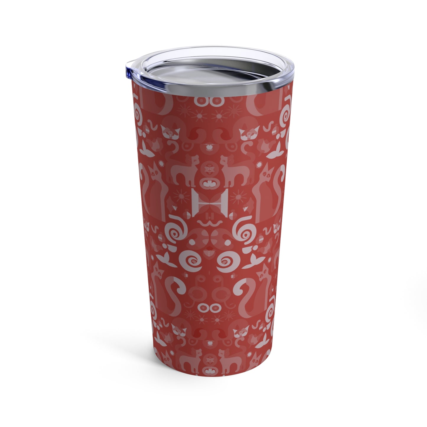 Purrfect Pattern in Red - Tumbler 20oz