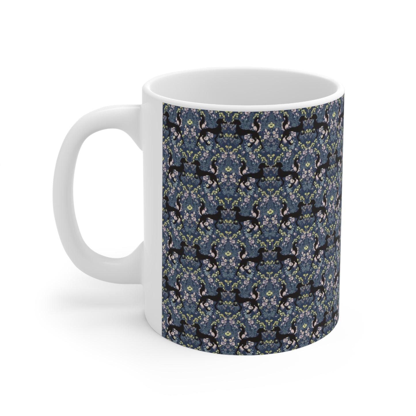 Floral Fusion (Dog Edition) - Ceramic Mug 11oz