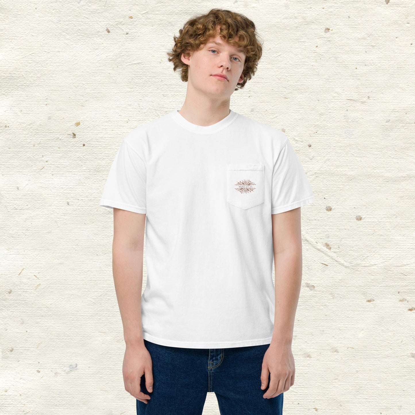 Unisex garment-dyed pocket t-shirt